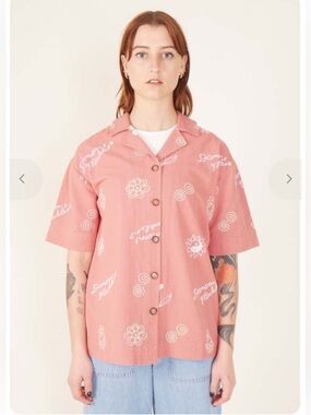 Damson Madder Chloe Embroidered Salmon Shirt size 12